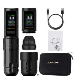 מכונת קעקועים - Ambition Soldier Max (Black) 2 Battery