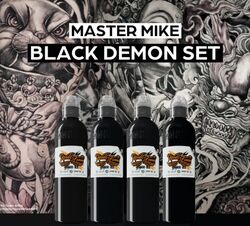 דיו לקעקועים - Master Mike Black Demon Set